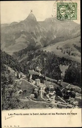 Ak Les Avants Montreux Kanton Waadt, Dent Jaman, Rochers de Naye