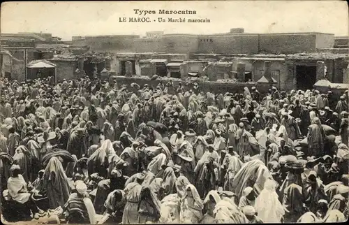 Ak Marokko, Marktleben