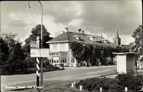 Ak Elspeet Gelderland, Hotel De Zwaan