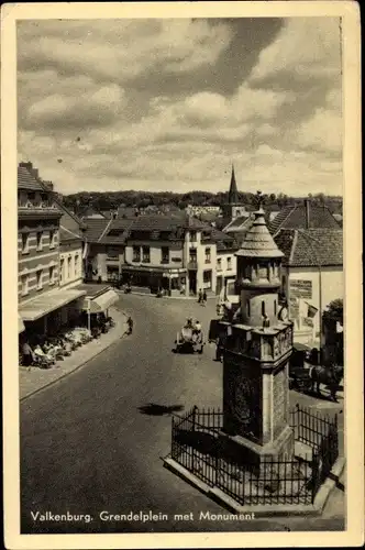 Ak Valkenburg Limburg Niederlande, Grendelplein, Monument