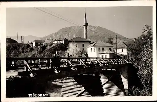 Ak Visegrad Plintenburg Ungarn, Brücke, Turm