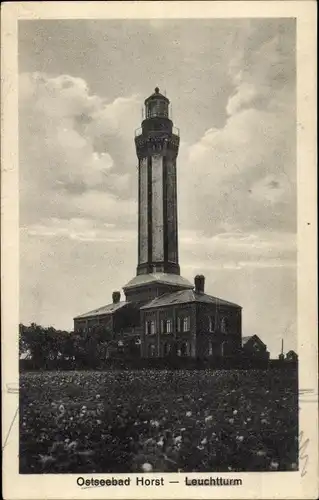 Ak Badeort Niechorze Horst Pommern, Leuchtturm
