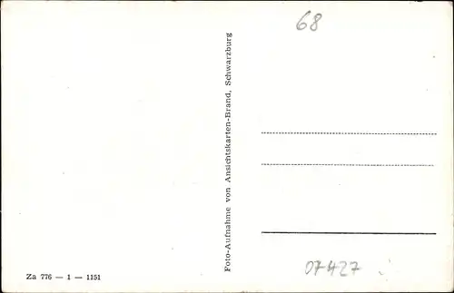 Ak Schwarzburg im Schwarzatal Thüringen, Fremdenhäuser, Forstschule, Winteransicht