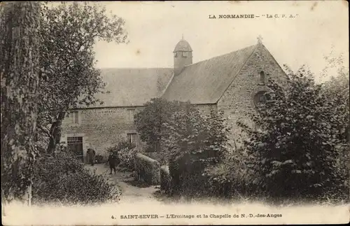 Ak Saint Sever Calvados, Chapelle de Notre Dame des Anges