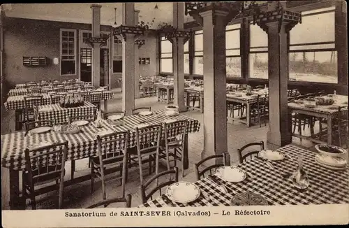 Ak Saint Sever Calvados, Sanatorium, Salle à Manger