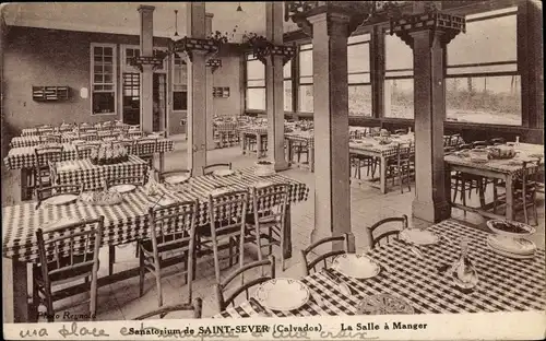 Ak Saint Sever Calvados, Sanatorium, Salle à Manger