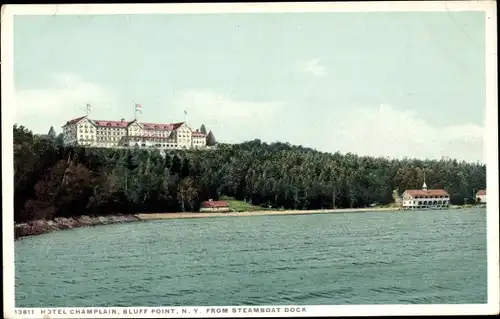 Ak Bluff Point New York USA, Hotel Champlain, Steamboat Dock