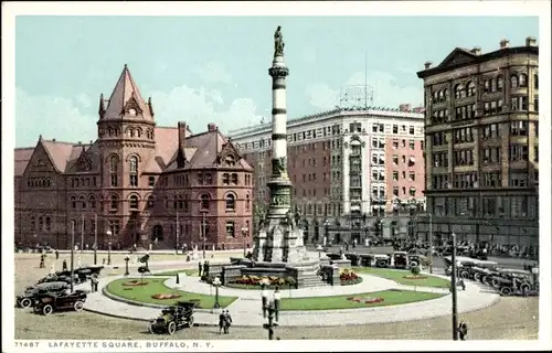 Ak Buffalo New York USA, Lafayette-Square