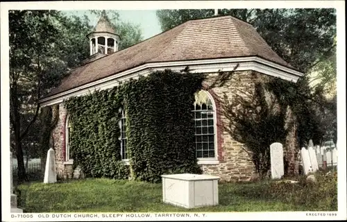 Ak Tarrytown New York USA, Old Dutch Church, Sleepy Hollow