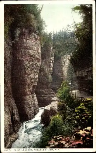 Ak New York USA, Point Lookout, Ausable Chasm