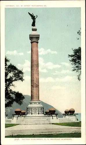 Ak West Point New York USA, Battle Monument, US-Militärakademie