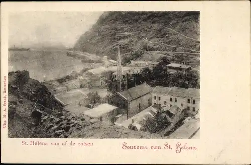 Ak St. Helena Südafrika, St. Helena aus den Felsen