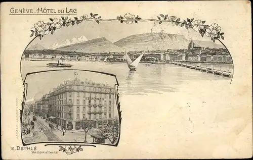 Ak Genève Genf Stadt, Hotel du Lac