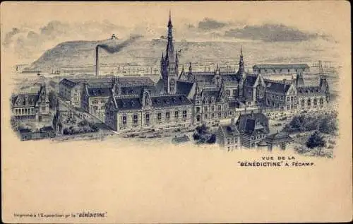 Litho Fécamp Seine Maritime, La Benedictine, Reklame