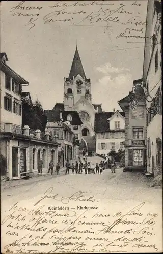 Ak Weinfelden Kanton Thurgau, Kirchgasse