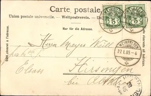 Ak Weinfelden Kanton Thurgau, Kirchgasse