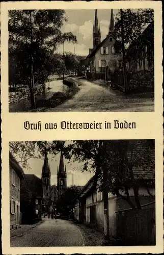 Ak Ottersweier in Baden Württemberg, Straßenpartien, Buchbinder Josef Bruder