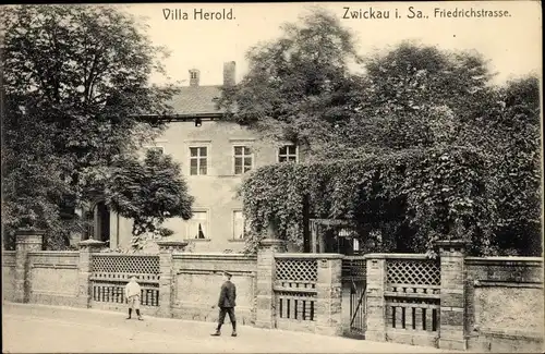 Ak Zwickau in Sachsen, Friedrichstraße, Villa Herold