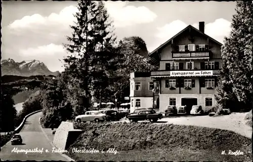 Ak Steibis Oberstaufen im Oberallgäu, Alpengasthof zum Falken