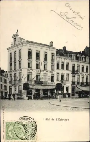 Ak Oostende Ostende Westflandern, Hotel de l'Estacade