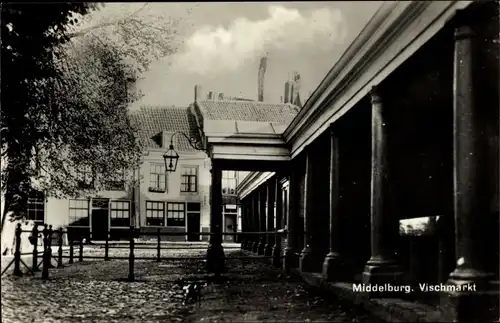 Ak Middelburg Zeeland Niederlande, Vischmarkt