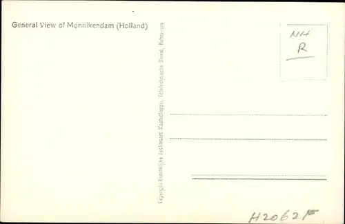 Ak Monnikendam Waterland Nordholland Niederlande, Gesamtansicht