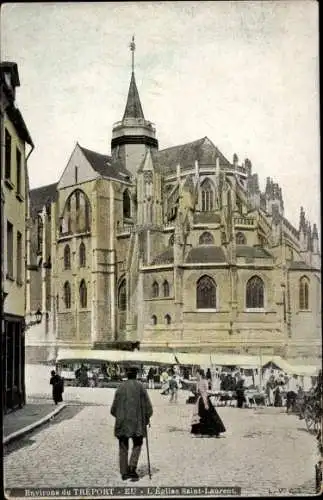 Ak EU Seine Maritime, Kirche Saint-Laurent
