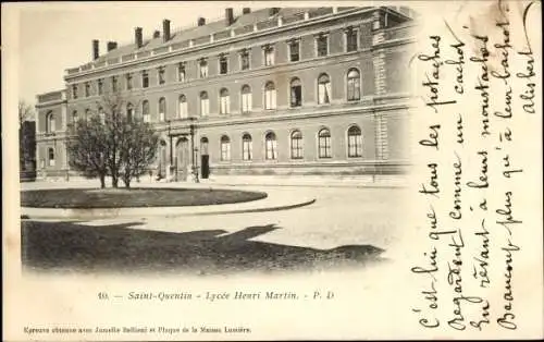 Ak Saint-Quentin Aisne, Lycée Henri Martin