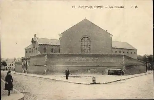 Ak Saint-Quentin Aisne, Gefängnisse