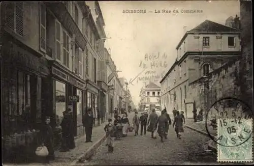 Ak Soissons-Aisne, Rue du Commerce