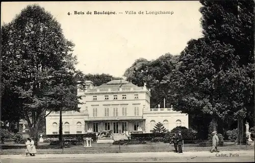 Ak Paris 16. Jahrhundert, Bois de Boulogne, Villa de Longchamp