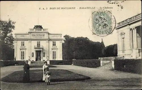 Ak Paris 16. Jahrhundert, Bois de Boulogne, Bagatelle, Schloss