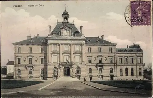 Ak Meaux Seine-et-Marne, Rathaus