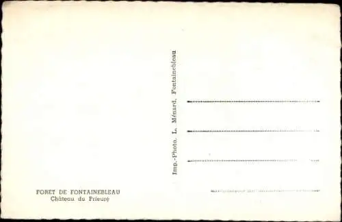 Ak Fontainebleau Seine et Marne, Chateau du Prieure