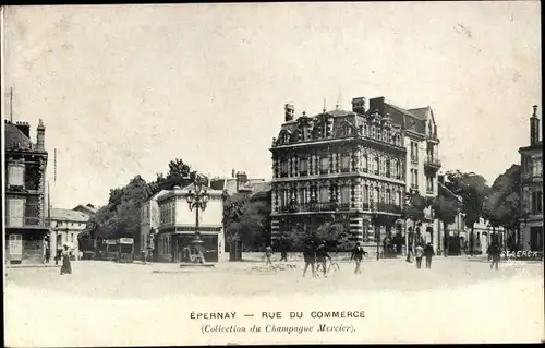 Ak Épernay Marne, Rue du Commerce