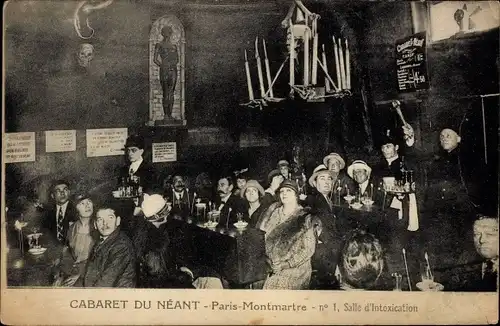 Ak Paris XVIII. Montmartre, Cabaret du Neant, Rauschraum