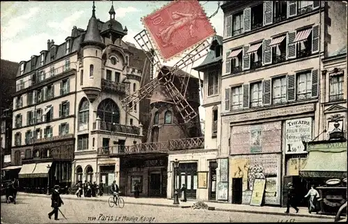 Ak Paris XVIII. Bezirk Buttes-Montmartre, Le Moulin Rouge