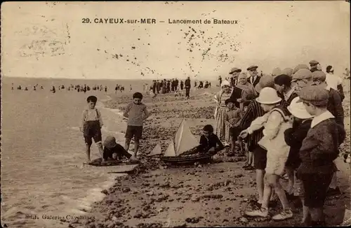 Ak Cayeux sur Mer Somme, Bootsanlegestelle