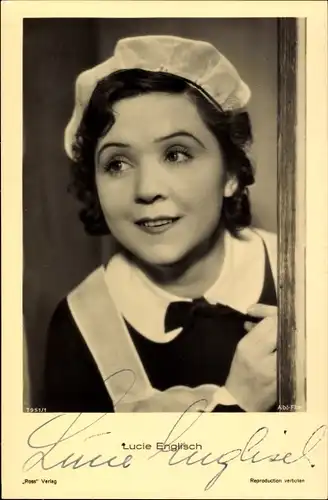 Ak Schauspielerin Lucie Englisch, Portrait, Autogramm