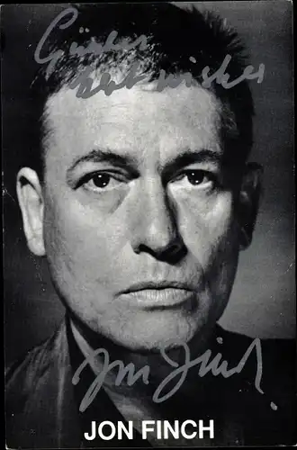 Foto Schauspieler John Finch, Portrait, Autogramm