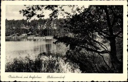 Ak Waldsieversdorf Wald Sieversdorf Märkische Schweiz, Badestrand, Anglerhaus