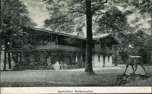 Ak Joachimsthal in der Uckermark Schorfheide, Jagdschloss Hubertusstock