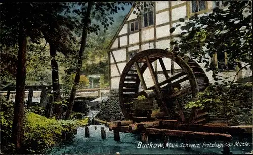 Ak Buckow Märkische Schweiz, Pritzhagener Mühle
