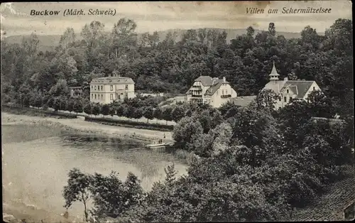 Ak Buckow in der Märkischen Schweiz, Villen am Schermützelsee