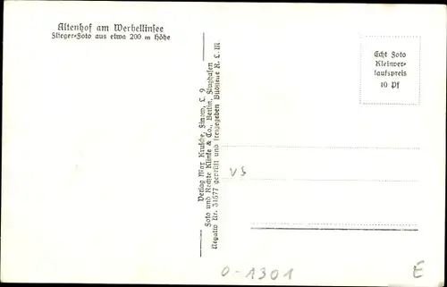 Ak Altenhof am Werbellinsee, Fliegeraufnahme