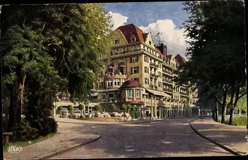 Künstler Ak Bad Elster im Vogtland, Palast Hotel Wettiner Hof