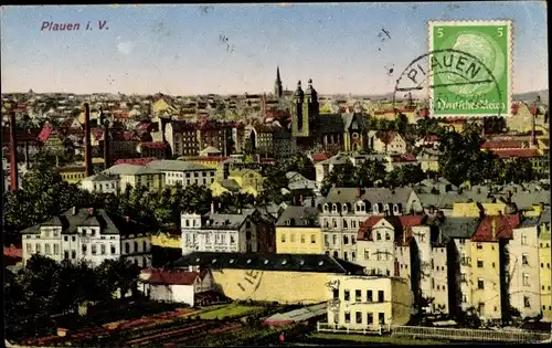 Ak Plauen im Vogtland, Panorama