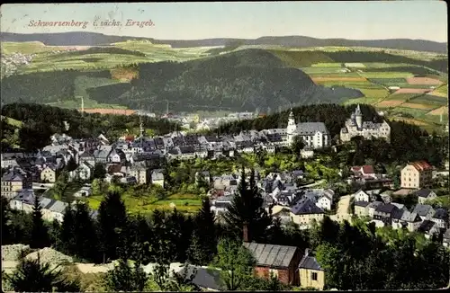 Ak Schwarzenberg im Erzgebirge Sachsen, Gesamtansicht