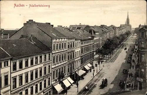 Ak Aachen in Nordrhein Westfalen, Adalbertsteinweg, Kirche