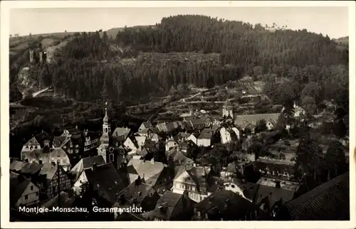 Ak Monschau Montjoie in der Eifel, Panorama, Kirchturm